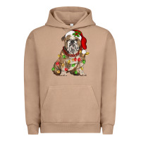 Pigment Burro Christmas english bulldog Urban Hoodie - BarkalooDesign