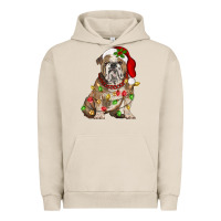 Pigment French Oak Christmas english bulldog Urban Hoodie - BarkalooDesign