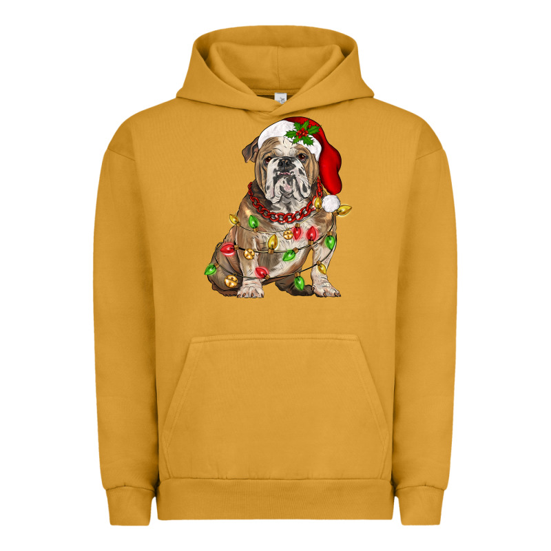 Christmas English Bulldog Urban Hoodie by BarkalooDesign | Teevron