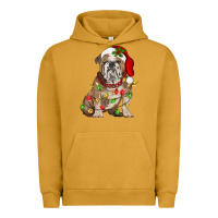 Pigment Peanut Butter Christmas english bulldog Urban Hoodie - BarkalooDesign