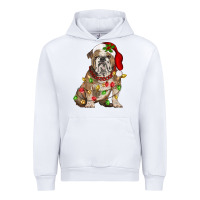 White Christmas english bulldog Urban Hoodie - BarkalooDesign