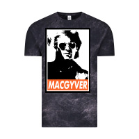 Cloud Black macgyver Vintage Tee - linhVisuals