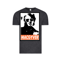 Vintage Black macgyver Vintage Tee - linhVisuals