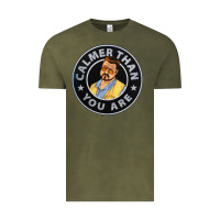 Vintage Olive calmer than you are Vintage Tee - linhVisuals