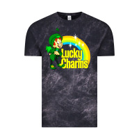Cloud Black luv lucky charms Vintage Tee - linhVisuals