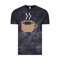 Cloud Black pixel coffee Vintage Tee - linhVisuals