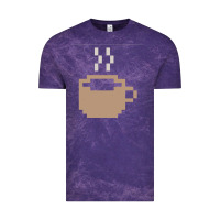Cloud Purple pixel coffee Vintage Tee - linhVisuals