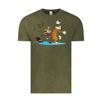 Vintage Olive calvin music Vintage Tee - linhVisuals