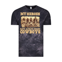 Cloud Black my heroes have always killed cowboys retro Vintage Tee - linhVisuals