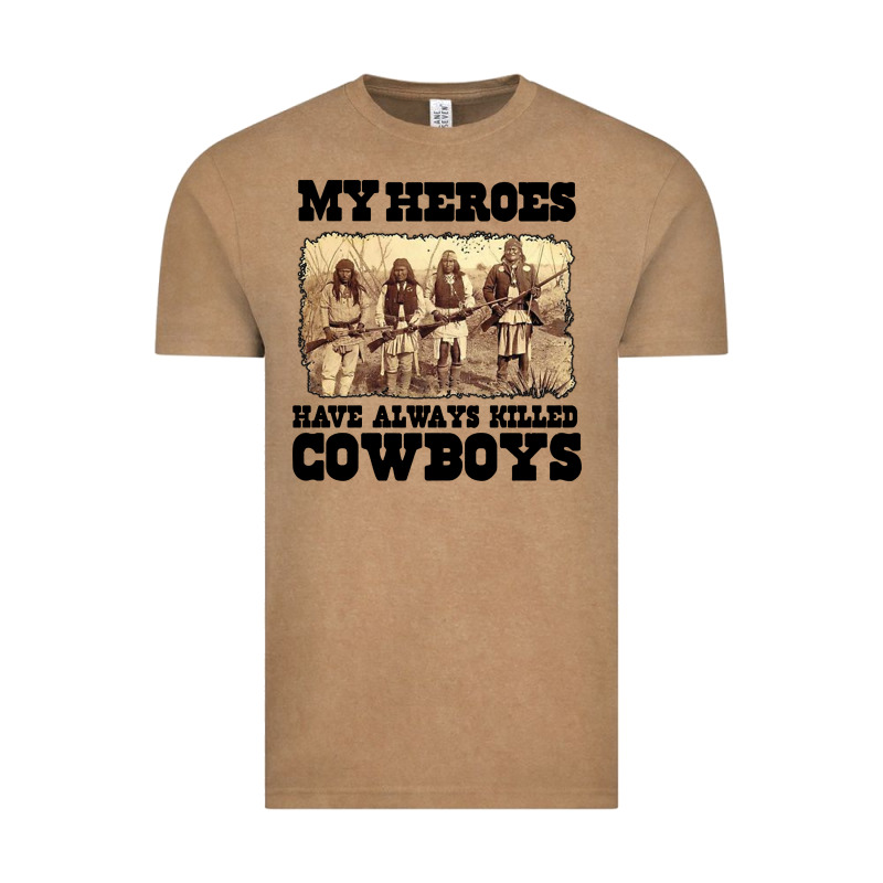 My Heroes Have Always Killed Cowboys Retro Vintage Tee by linhVisuals | Teevron