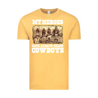 Vintage Mustard my heroes have always killed cowboys retro Vintage Tee - linhVisuals