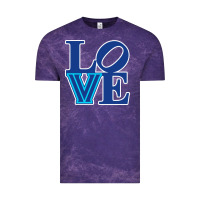 Cloud Purple villanova love Vintage Tee - linhVisuals