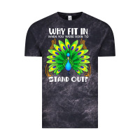 Cloud Black peacock inspired beautiful color bird (3) Vintage Tee - linhVisuals