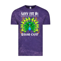 Cloud Purple peacock inspired beautiful color bird (3) Vintage Tee - linhVisuals