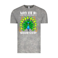 Cloud Rock peacock inspired beautiful color bird (3) Vintage Tee - linhVisuals