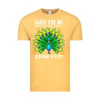 Vintage Mustard peacock inspired beautiful color bird (3) Vintage Tee - linhVisuals