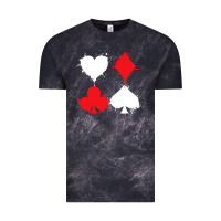 Cloud Black playing cards poker heart spade club Vintage Tee - linhVisuals
