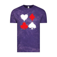 Cloud Purple playing cards poker heart spade club Vintage Tee - linhVisuals