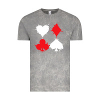 Cloud Rock playing cards poker heart spade club Vintage Tee - linhVisuals