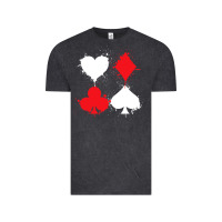 Vintage Black playing cards poker heart spade club Vintage Tee - linhVisuals