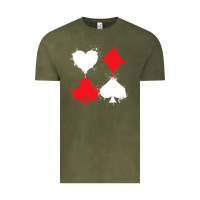 Vintage Olive playing cards poker heart spade club Vintage Tee - linhVisuals