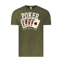 Vintage Olive poker all in royal flush lucky casino Vintage Tee - linhVisuals