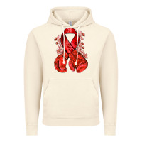 Vintage Artic Red ribbon with boxing gloves Vintage Hoodie - NancyCooperArtShop