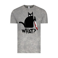 Halloween Cat With Knife What Vintage Tee | Teevron