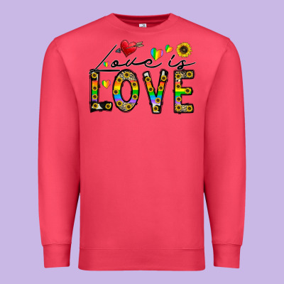 Love Is Love Premium Sweatshirt Designed By Cowhidedigitalart