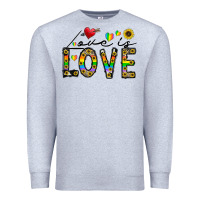 Heather Grey love is love Premium Sweatshirt - CowhideDigitalArt