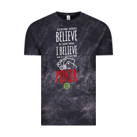 Cloud Black poker card player believe in something Vintage Tee - linhVisuals