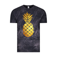 Cloud Black gold pineapple Vintage Tee - linhVisuals