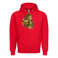 Red camouflage and leopard patch  1 Zipper Hoodie - BundleAndBundleShop