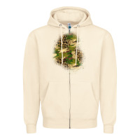 Sandshell camouflage and leopard patch  1 Zipper Hoodie - BundleAndBundleShop