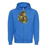 True Royal camouflage and leopard patch  1 Zipper Hoodie - BundleAndBundleShop