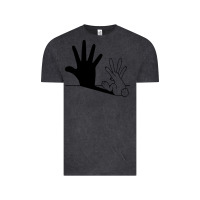 Vintage Black rabbit hand shadow Vintage Tee - linhVisuals