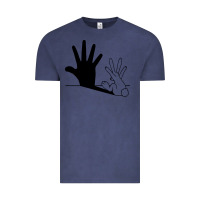 Vintage Denim rabbit hand shadow Vintage Tee - linhVisuals