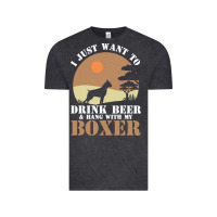 Vintage Black boxer beer dog lover t  shirt boxer beer dog lover t  shirt Vintage Tee - linhVisuals
