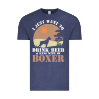 Vintage Denim boxer beer dog lover t  shirt boxer beer dog lover t  shirt Vintage Tee - linhVisuals