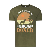 Vintage Olive boxer beer dog lover t  shirt boxer beer dog lover t  shirt Vintage Tee - linhVisuals