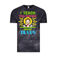 Cloud Black i teach tiny humans about jesus Vintage Tee - linhVisuals