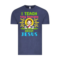 Vintage Denim i teach tiny humans about jesus Vintage Tee - linhVisuals