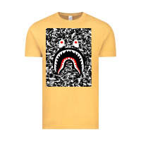 Vintage Mustard Bape Shark Army Vintage Tee - linhVisuals