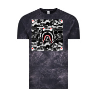Cloud Black Bape Shark Army Vintage Tee - linhVisuals
