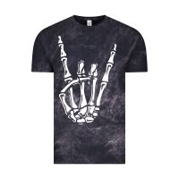 Cloud Black rock on skeleton hand Vintage Tee - linhVisuals