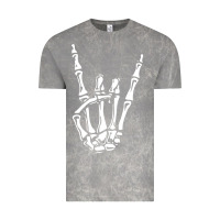 Cloud Rock rock on skeleton hand Vintage Tee - linhVisuals