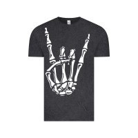 Vintage Black rock on skeleton hand Vintage Tee - linhVisuals