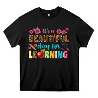 Black its a beautiful day for learning Heavy Core Tee - NancyCooperArtShop
