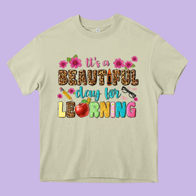 Its A Beautiful Day For Learning Heavy Core Tee Designed By Nancycooperartshop