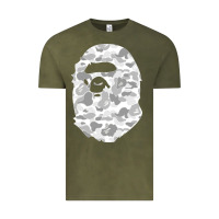 Vintage Olive Gorilla Head Shot Vintage Tee - linhVisuals